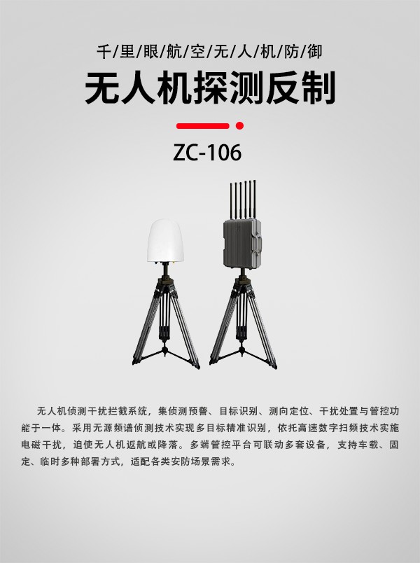无人机侦测干扰拦截系统ZC-106型(图1)
