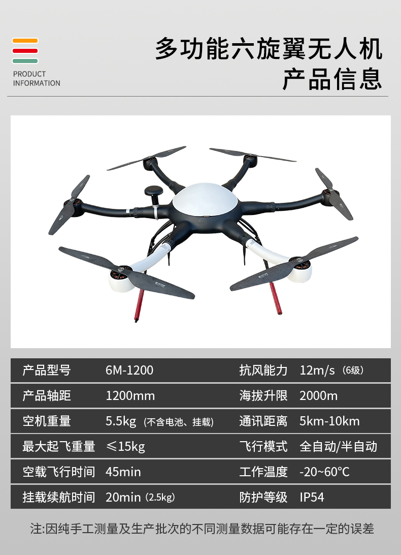 无人机轴距1200mm载重