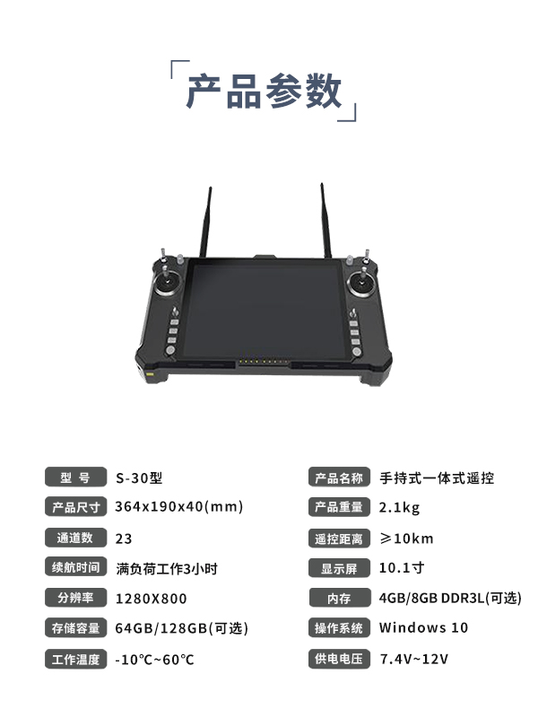 手持式一体式遥控S-30型(图3) 手持式一体式遥控S-30型(图3)